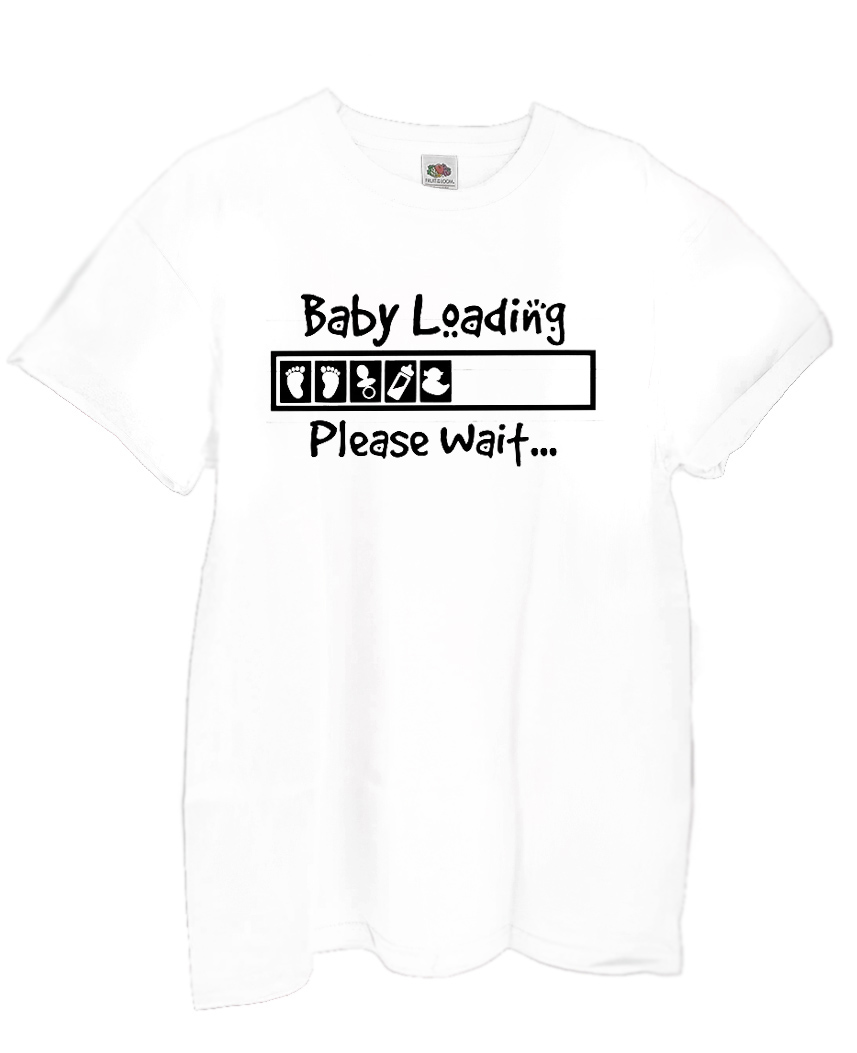 FRUIT OF THE LOOM Boyfriend T-shirt με στάμπα Baby Loading white